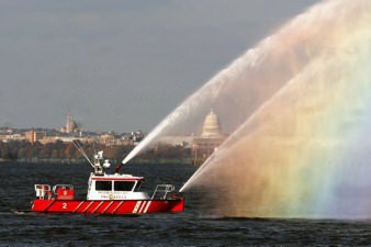 MetalCraft Marine high-speed fireboat fire systems.