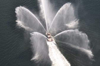 MetalCraft Marine high-speed fireboat fire systems.