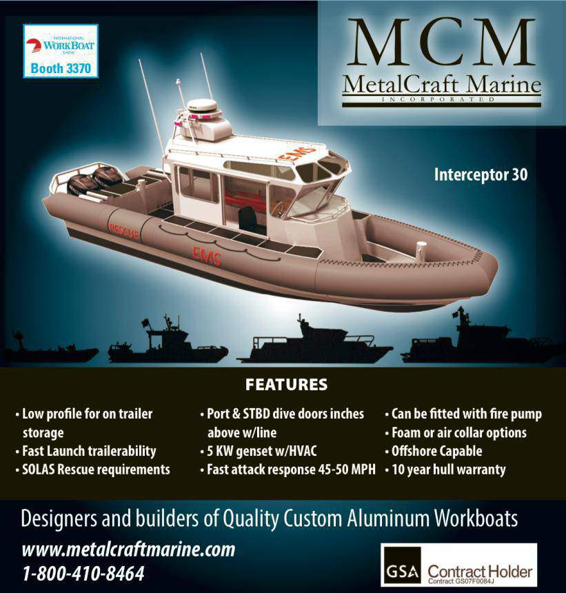 MetalCraft Marine designs and manufactures high speed aluminum fireboats and patrol boats.