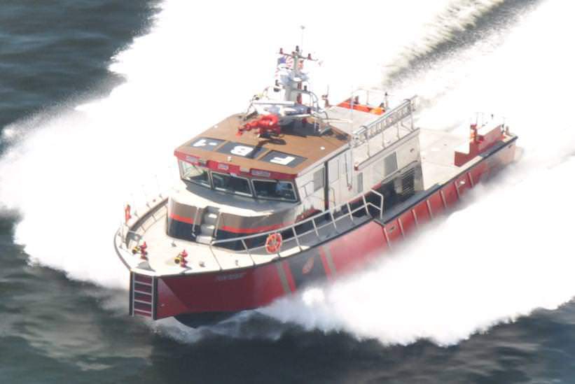 The FireStorm 70 is the most advanced tactical firefighting boat in the world. It's a mobile command centre, a high-capacity pumping machine, a firehouse, and a primary patient care unit all in one package.